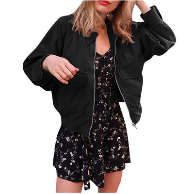 

Toponeto Women Fashion Long Sleeve Open Front Pocket Short Cardigan Suit Jacket Coat Top