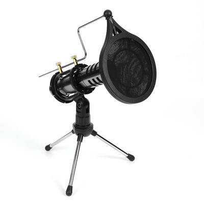 

Capacitive Microphone Home MIC with Tripod Stand Wind Filter Isolated Net