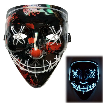 

Halloween Mask LED Light Up Party Masks Fluorescent Fake Luminous Party Masks Festival Cosplay Costume Glow In Dark