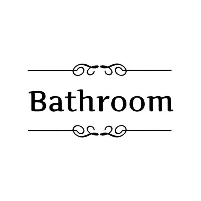 

〖Follure〗Removable Vintage Wall Art Sticker Bathroom Decor Toilet Door Sign Vinyl Decal