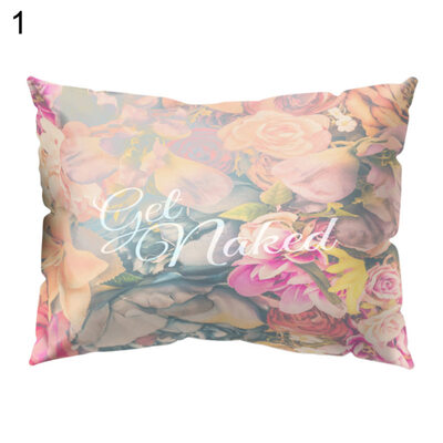 

Multicolor Peony Flower Pillow Case Cushion Cover Sofa Bed Car Cafe Decoration