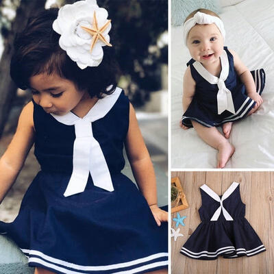 

Baby Girls Summer Dress Lovely Princess Wedding Party Prom Sleeveless Dresses