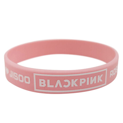 

KPOP BLACKPINK Same paragraph Silicone Bracelet LISA JENNIE JISOO ROSE Printing Sports Style Bracelet Hot Gift for Fans