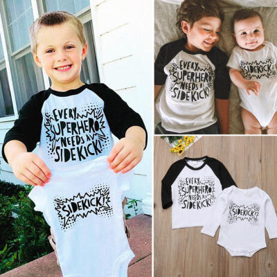 

Matching Cotton Clothes Big Brother T-shirt Little Brother Romper Outfits Set