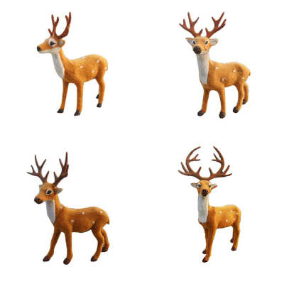 

15202530cm Xmas Elk Plush Simulation Deer New Year Decoration Home Christmas Gift Ornaments