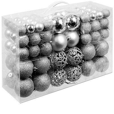 

Gobestart 100PC Christmas Xmas Tree Ball Bauble Hanging Home Party Ornament Decor