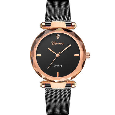 

GENEVA Women Silver Watch Fashion Female Clocks Lady Luxury Quartz Wristwatch Stainless Steel Dress Watches Montre Femme