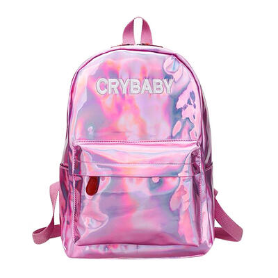 

Street Preppy MenWomen Backpack Hologram Laser Boy Girl Shoulder Schoolbag