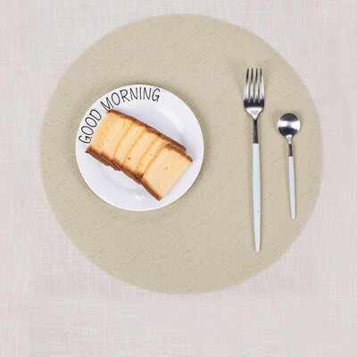 

Toponeto Round Tableware Placemats Insulation Western Anti-Hot Table Woven Mat Dining Pad