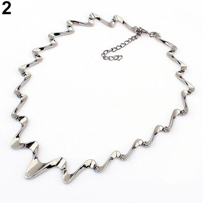 

Womens Fashion Korean Wave Chain Style Choker Statement Bib Necklace Jewelry