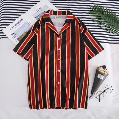 

Tailored Mens Summer Fashion Shirts Casual Short Sleeve Beach Tops Loose Casual Blouse
