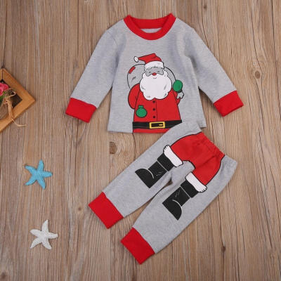 

Xmas Boys Toddler Kids Cotton Outfit Set Pajamas Sleepwear Pyjamas Nightwear