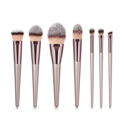 

Toponeto 7PCS Wooden Foundation Cosmetic Eyebrow Eyeshadow Brush Makeup Brush Sets Tools