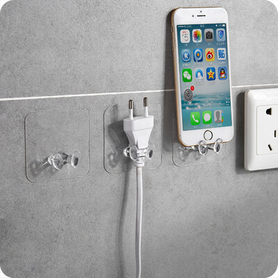 

Siaonvr 2pc Wall Storage Hook Power Plug Socket Holder Wall Adhesive Hanger Home Office