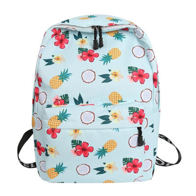 

Cartoon Print Women Canvas Backpacks Students Travel School Shoulder Bags