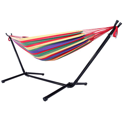 

Portable Outdoor Camping Polyester Hammock with Stand&Handbag Set Red