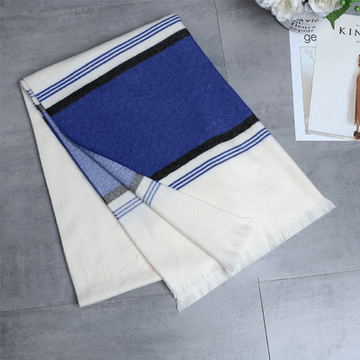 

Korean version of the new autumn&winter womens dual-use striped cashmere scarf wild warm plus long shawl student section scarf