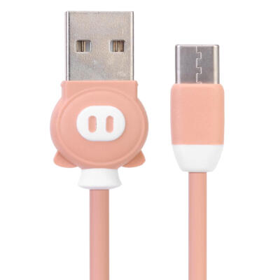 

Cartoon Pig USB Type-C Cable Mobile Phone 2A Quick Charging Cord Data Line