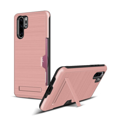 

Hybrid Bumper Case Huawei P30 Pro Card Holder Cover Huawei P30 Pro P30pro VOG-L29 VOG-L09 TPU Stand Case