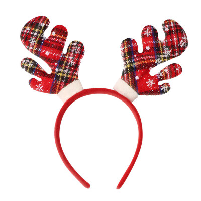 

Gobestart Hot Christmas Headband Santa Xmas Party Decor Double Hair Band Clasp Head Hoop