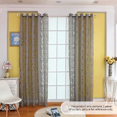 

39 98 inches Polyester Semi-Blackout Grommet Top Window Curtain Panel Living Room Bedroom Hotel Voile Curtain Drape--Brown