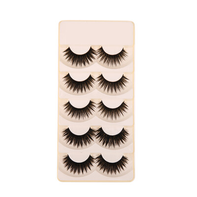 

5 Pairs Multilayer Thick Curly Eyelashes False Eyelashes Long Handmade