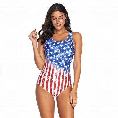 

Gradient U-neck one-piece swimsuit