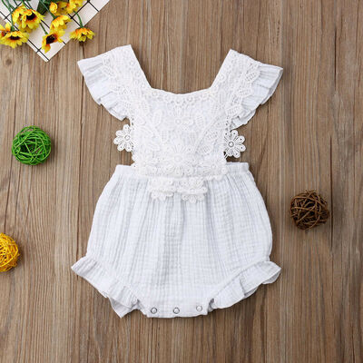 

Newborn Baby Girl Ruffle Lace Romper Bodysuit Jumpsuit Outfit Clothes Sunsuit