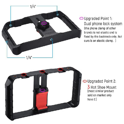 

Ulanzi U-Rig Pro 3 Shoe Handheld Smartphone Video Rig Film Vlogging Recording Bracket Stabilizer for iPhone Samsung