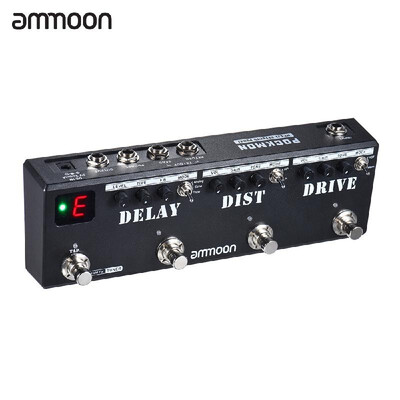 

ammoon POCKMON Multi-Effects Pedal Strip with Tuner Delay Distortion Overdrive FX Loop Tap Tempo Guitar Effect Pedal