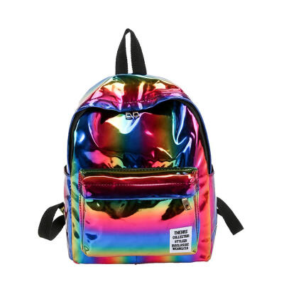 

Street Women Hologram Laser PVC Travel Backpacks Girls Shoulder School Bags