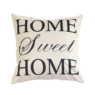 

Sweet Home Linen Square Pillow Case Cushion Cover Sofa Bed Car Cafe Office Decor