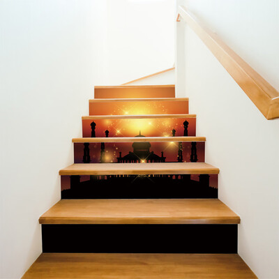 

Toponeto Muslim Ramadan Blessing Creative Stair Stickers Creative Floor Stairs Decorative