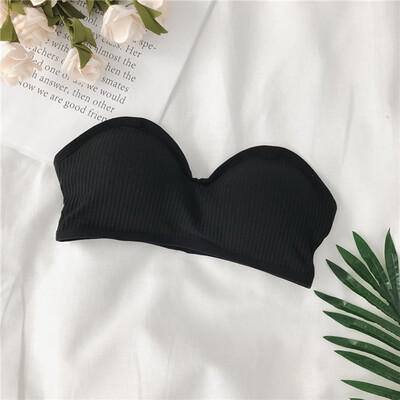 

Women Bras Thread Beauty Back Tube Tops Solid Color Strapless Comfortable Anti-light Ladies Lingerie Sexy Underwear