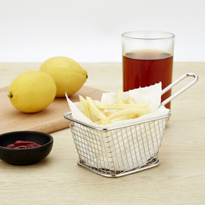 

Mini French Fries Fruit Snack Basket Stainless Steel Hotel Home Food Colander