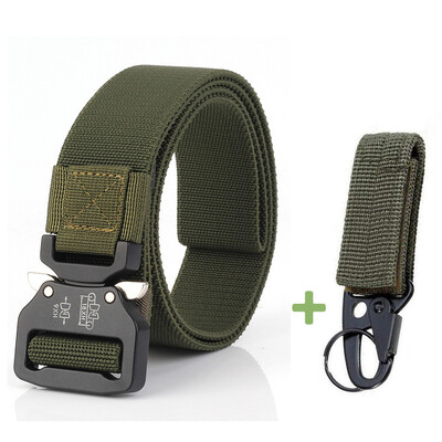

Men Tactical Belt Military Nylon Trouser Belts Metal Buckle Canvas Style Belts Army Designer Male Training Waist Belt Fishing