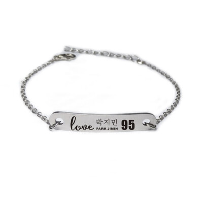 

Kpop BTS Bangtan Boys Bracelet Stainless Steel New Wristband English Lettering Hot Gift for ARMY