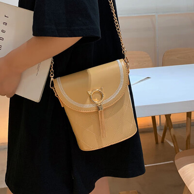 

Female bag 2019 new wild air flow Su bucket bag fashion shoulder bag summer small fresh net red Messenger bag