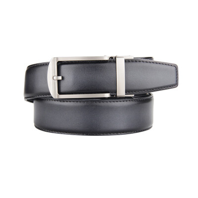 

BPSTAR Mens Automatic Buckle Genuine Leather Mens Ratchet Holeless Belt Business High Quality Mens Real Belt for Pants