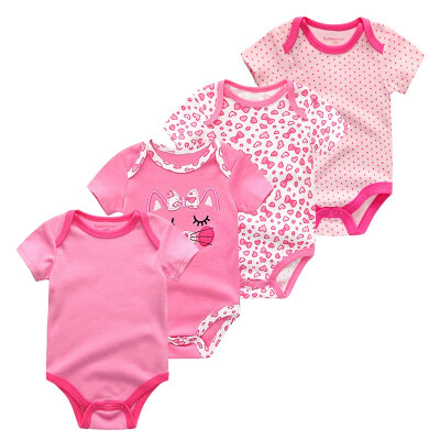 

4PcsLot Unisex For Babies Bodysuits Baby Boys Clothes 0-12M Newborn Rompers Babywear Roupas de bebe Sleepwear Baby Girls Clothes