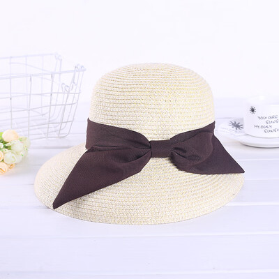 

Summer new ladies sun shade big bow bow hat big along the hat beach sun hat wholesale