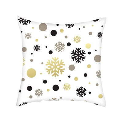 

〖Follure〗Gold Merry Christmas Pillow Cases Nordic Sofa Cushion Cover Home Decoration