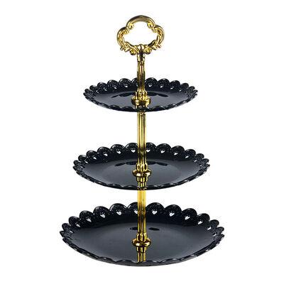 

3-Tier Cake Plate Stand Tray Wedding Birthday Party Cupcake Display Tower Set