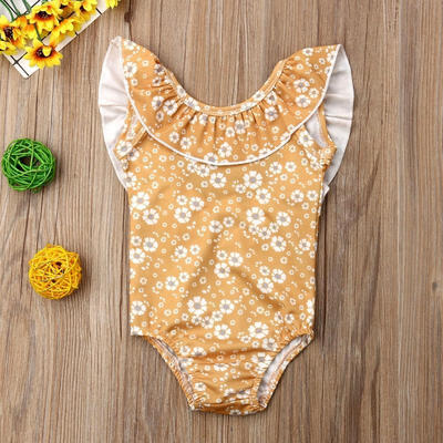 

Toddler Kids Baby Girl Swimwear Ruffle Backless Swimsuit Summer Bikini Beachwear Monokini