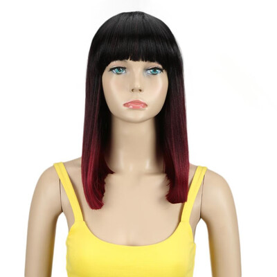

Noble Short Wigs High Temperature Synthetic Hair Wigs 14 Inch Red Synthetic Wigs For Black Women 4 Colors Choice Heat Resistant