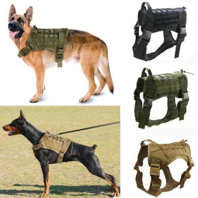 

Tactical K9 Dog Military Police Molle Vest Nylon Service Canine Puppy Harness