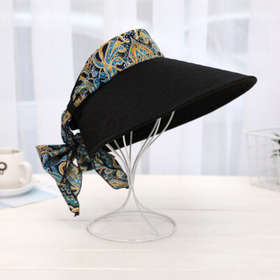 

2019 summer new fashion sun hat no roof big eaves outdoor sun protection beach hat straw hat female manufacturers wholesale