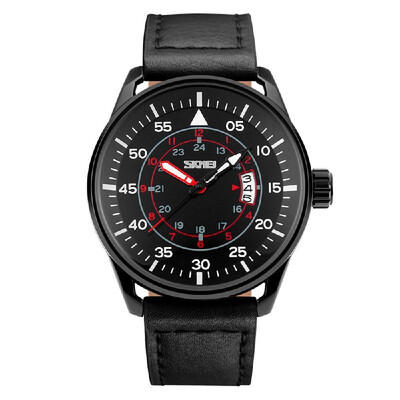 

Mens Business Quartz Watch Waterproof Leather Band Date Wrist Watches BrownBlack