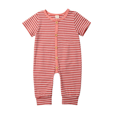 

Newborn Baby Girl Boy Striped Romper Jumpsuit One-Piece Outfit Clothes 0-18M
