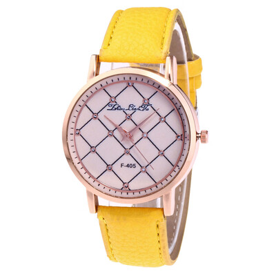 

Houndstooth Women Watch Women Fashion Style Leather Band Analog Quartz Ladies WristWatch Montre Femme Clock Hot Sale Relogio &Ff